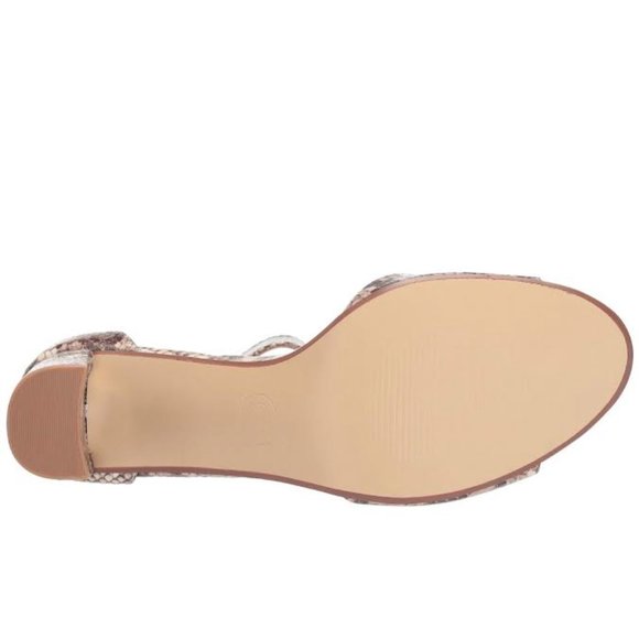 NIB $75 CHINESE LAUNDRY Women 7.5 Natural SNAKE Animal Print Rumor Heeled Sandal - Picture 7 of 14